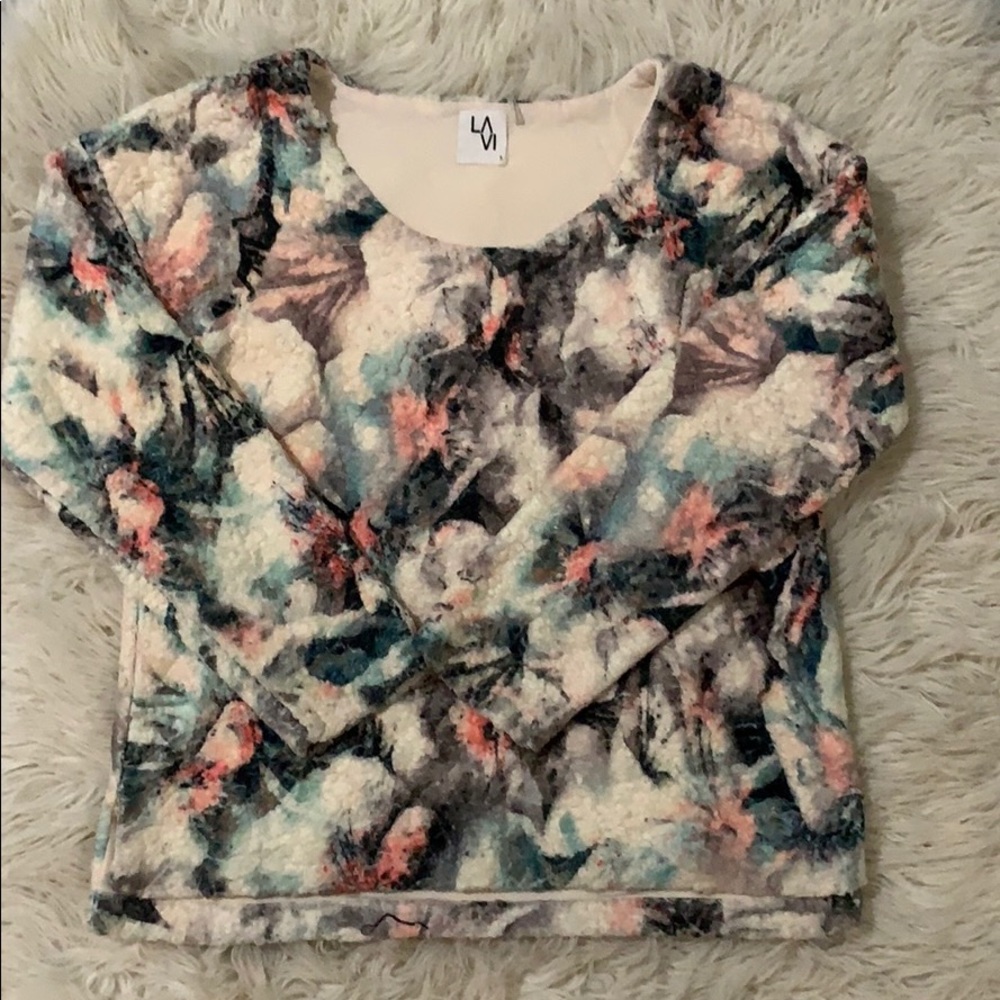 Anthropologie Watercolor Pullover Sweater
